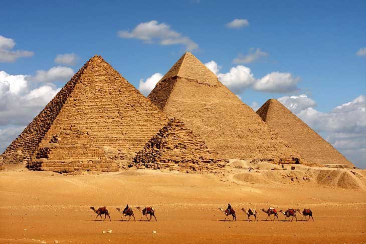 Arquitectura en el antiguo Egipto - Pirámides de Guiza